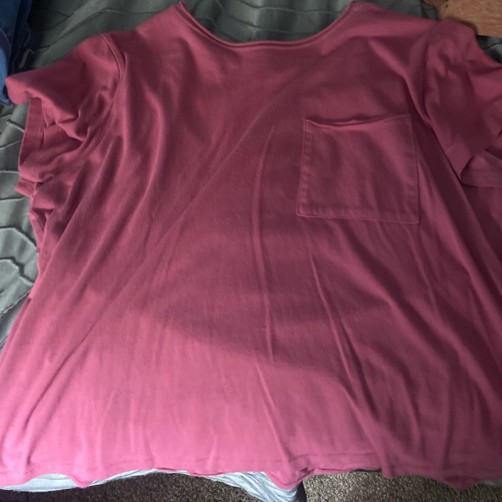 A pink shirt
